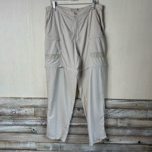 COLUMBIA Convertible High Waist Hiking Pants Zippered Pockets